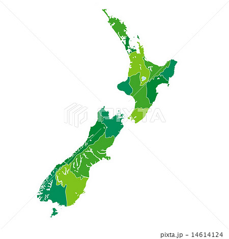 ニュージーランド 地図 国のイラスト素材