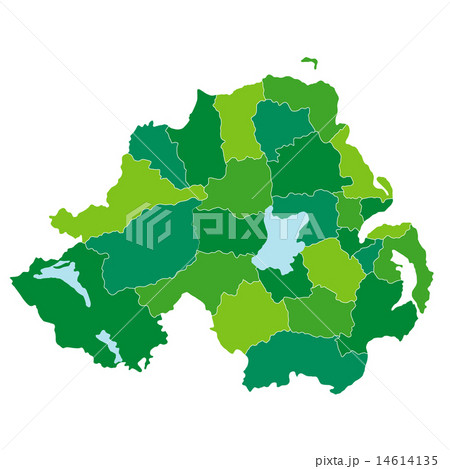 北アイルランド　地図　国 14614135