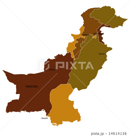 パキスタン　地図　国 14614136