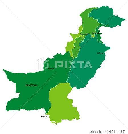パキスタン　地図　国 14614137