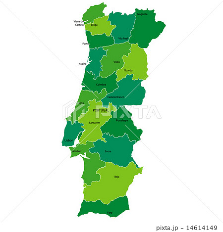 ポルトガル　地図　国 14614149