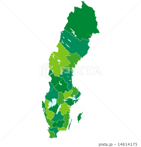 スウェーデン 地図 国のイラスト素材 14614175 Pixta