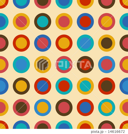 Vintage seamless pattern with colorful circles Vintage seamless pattern with colorful circles 14616672