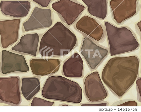 Vector seamless texture colorful stones wall. 14616758