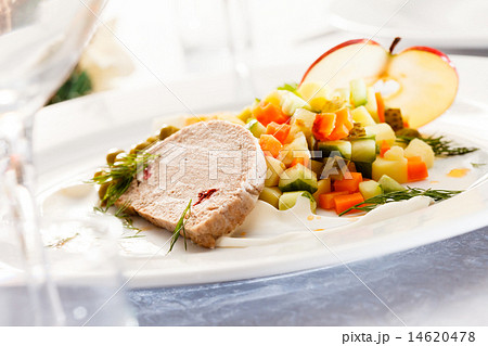 Foie gras pate with salad 14620478
