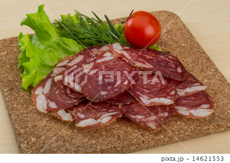 Sliced salami 14621553