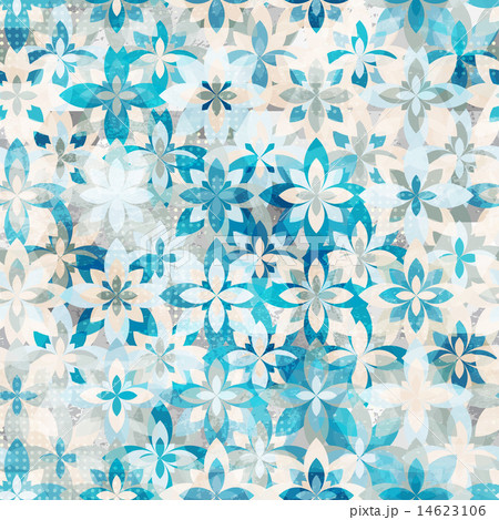 blue snow flowers seamless pattern 14623106