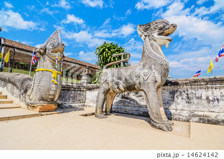 Singha and naga statue ,Thailand. 14624142
