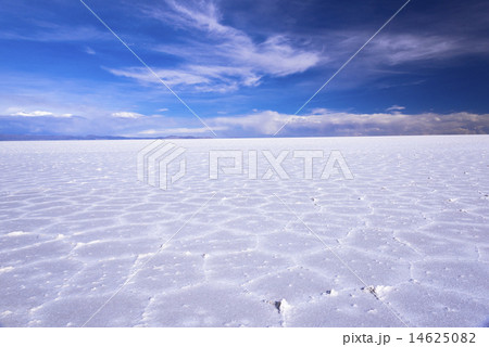 ウユニ塩湖の亀甲模様 14625082