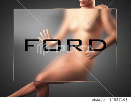 ford word on glass and woman 14627163