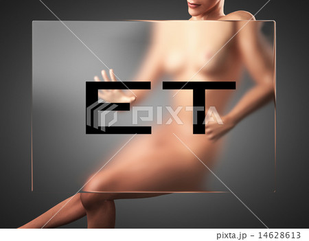 et word on glass and woman 14628613