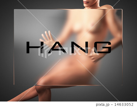 hang word on glass and woman 14633052