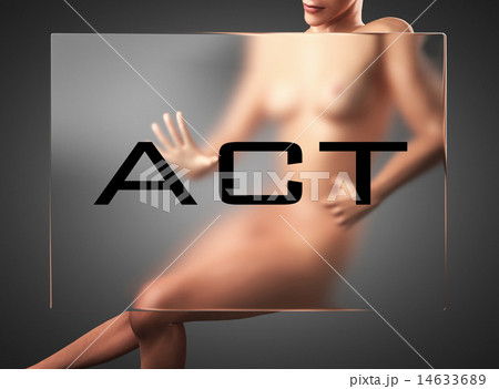act word on glass and woman 14633689