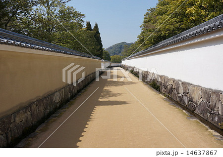 世界遺産「姫路城」に隣接する日本庭園「好古園」を区切る築地塀 14637867