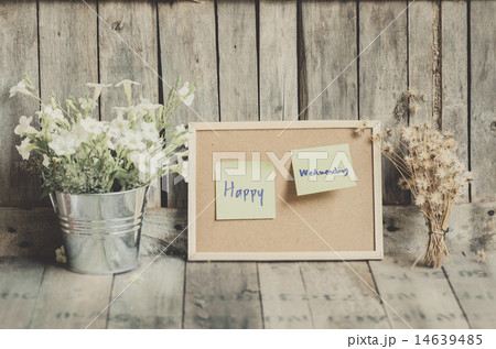 Vintage style effect Happy Wednesday message 14639485