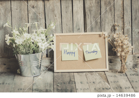 Vintage style effect Happy Thursday message 14639486