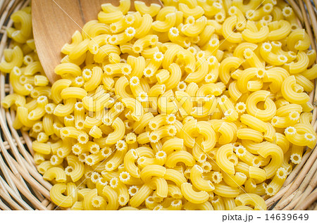 Italian Macaroni Pasta on basketwork 14639649
