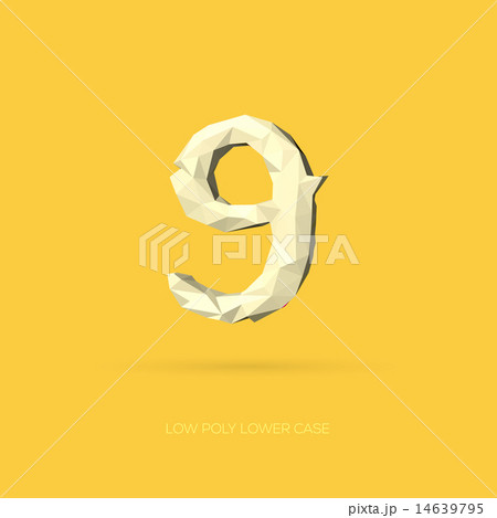 Low Poly Lower Case Alphabet Number 9 14639795