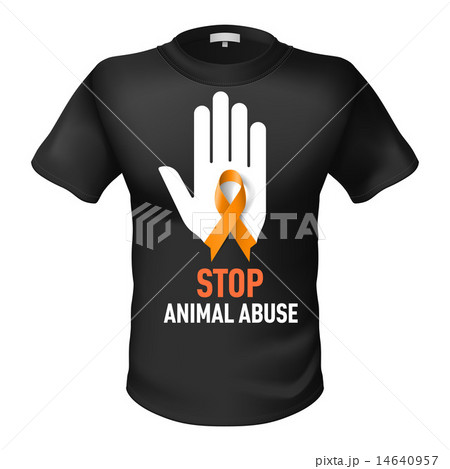 T-shirt animal abuse - Stock Illustration [14640957] - PIXTA