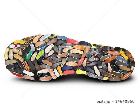 Sole is composed of little soles shoes 14640966