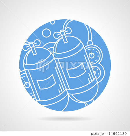 Round vector icon for aqualung 14642189