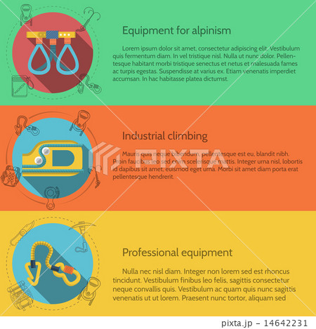 Rappeling equipment flat color vector illustration Rappeling equipment flat color vector illustration 14642231