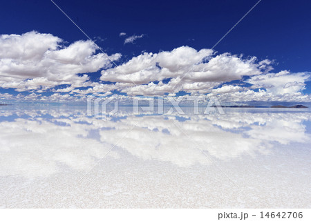 ミラーレイクのウユニ塩湖 ミラーレイクのウユニ塩湖 14642706