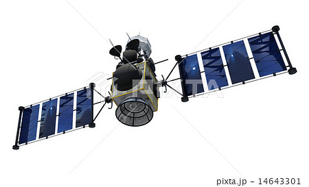 人工衛星のイラスト素材