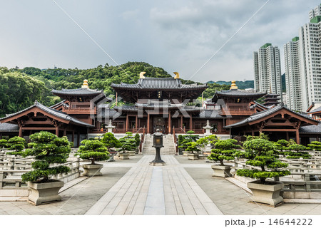 Chi Lin Nunnery courtyard Kowloon Hong Kong  14644222