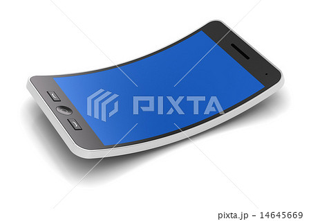 Flexible smartphone, 3d render 14645669