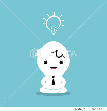 businessman meditating come up with new idea 14646142