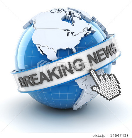 Breaking news symbol, 3d render Breaking news symbol, 3d render 14647433