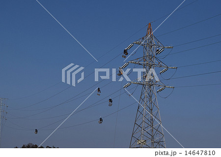 送電鉄塔　工事 作業員 14647810