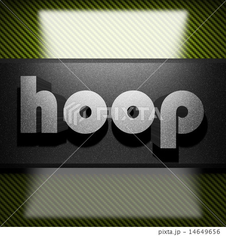 hoop word of iron on carbon 14649656