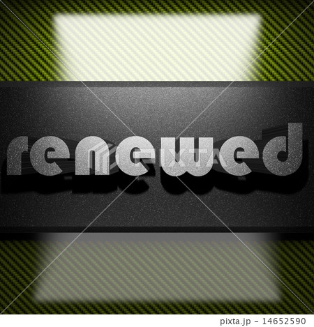 renewed word of iron on carbon 14652590