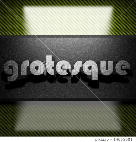 grotesque word of iron on carbon 14655601