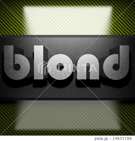 blond word of iron on carbon 14655789