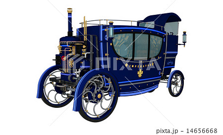 蒸気自動車のイラスト素材