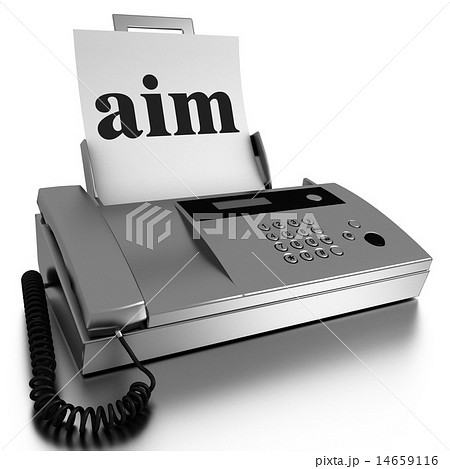 aim word printed on fax aim word printed on fax 14659116