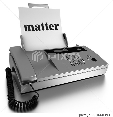 matter word printed on fax matter word printed on fax 14660393