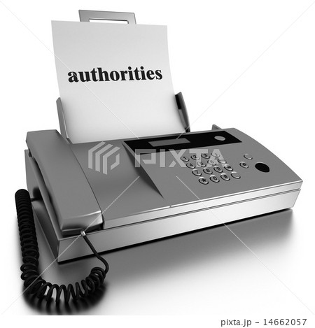 authorities word printed on fax authorities word printed on fax 14662057