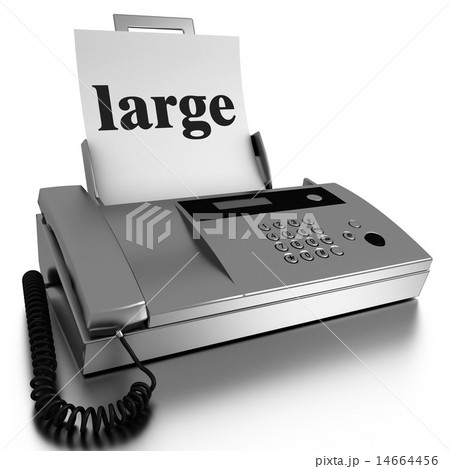 large word printed on fax 14664456
