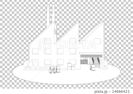Factory line drawing 14666421