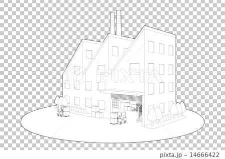 工場の線画 工場の線画 14666422