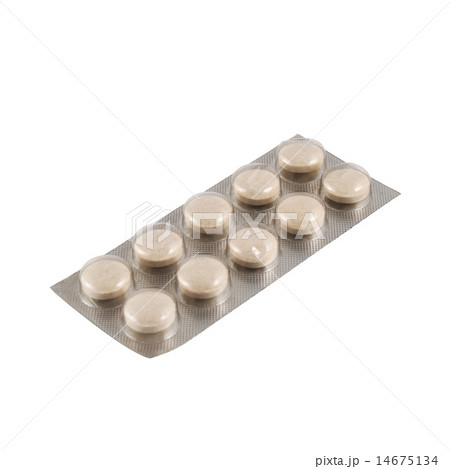 Blister bubble pack of pills isolated Blister bubble pack of pills isolated 14675134
