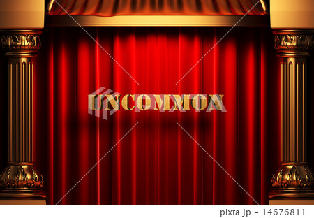 uncommon golden word on red curtain uncommon golden word on red curtain 14676811