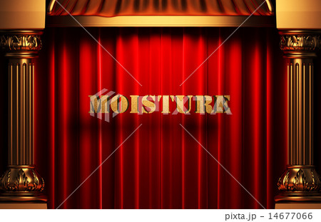 moisture golden word on red curtain moisture golden word on red curtain 14677066