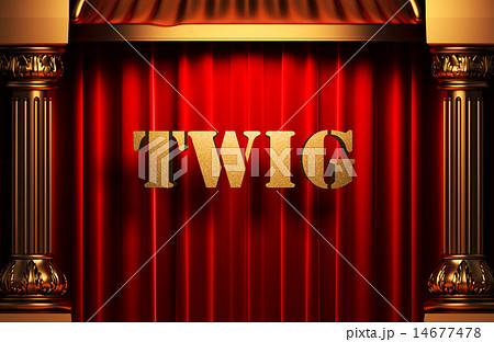 twig golden word on red curtain twig golden word on red curtain 14677478