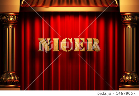 nicer golden word on red curtain nicer golden word on red curtain 14679057