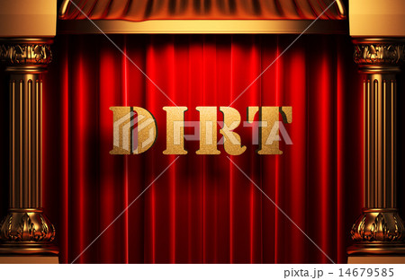 dirt golden word on red curtain dirt golden word on red curtain 14679585